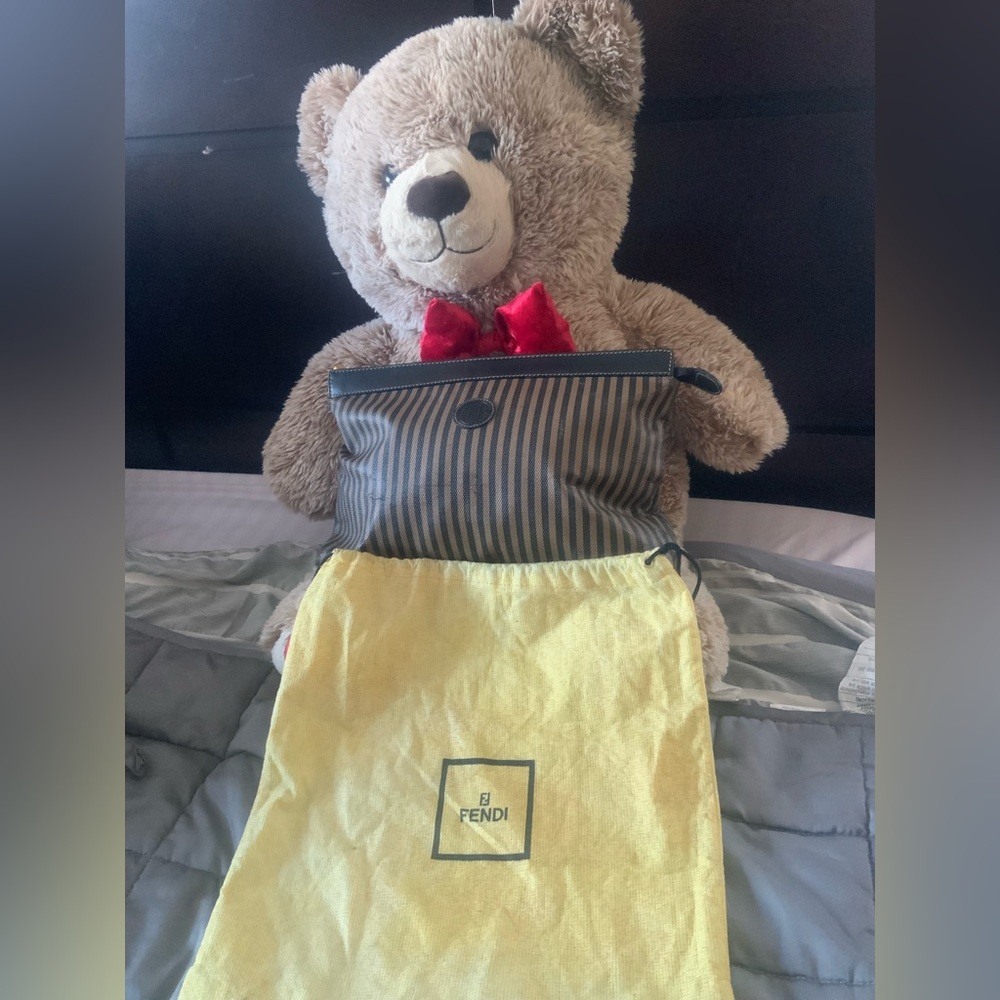 VTG Authentic Fendi pouch/clutch/bag has cosmetic defects and with dust bag.
